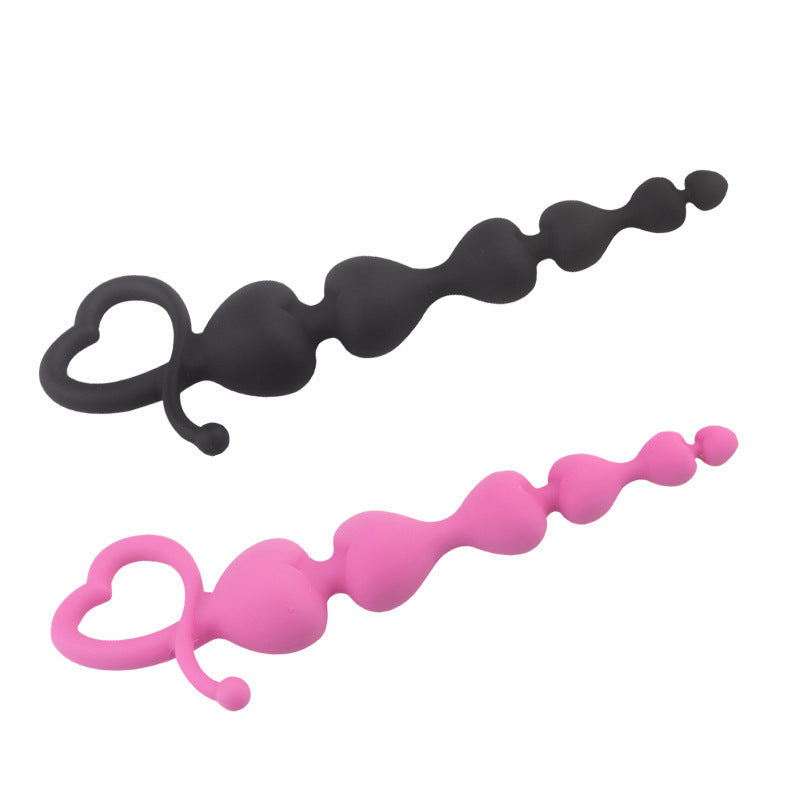 Silicone Bead Stopper – Anal Beads for Men and Women, Available in Black and Pink
