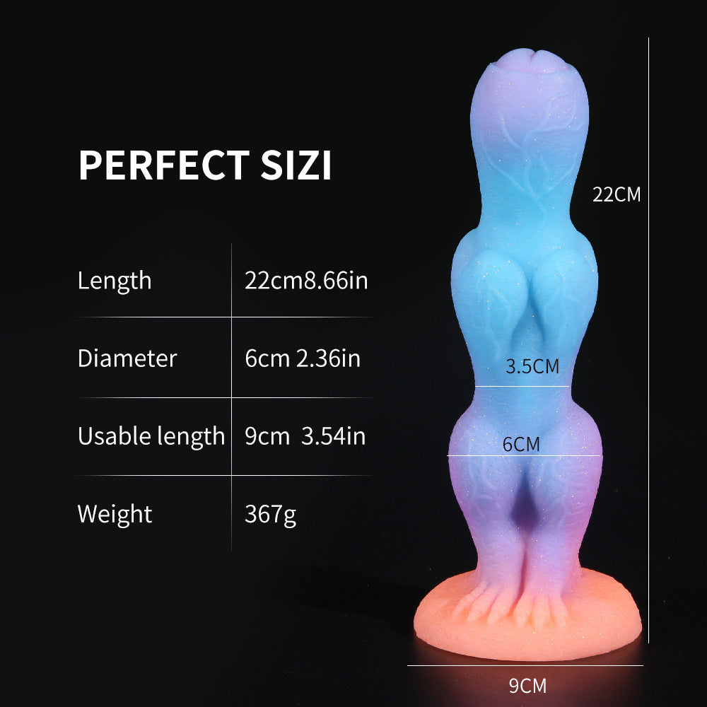 Luminous Mixed Color Liquid Silicone Butt Plug - Special-Shaped, Suitable for Men and Women