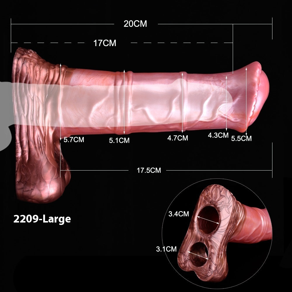 Colorful Silicone Chastity Cage with Scrotum Ring – Male Restriction & Control Set