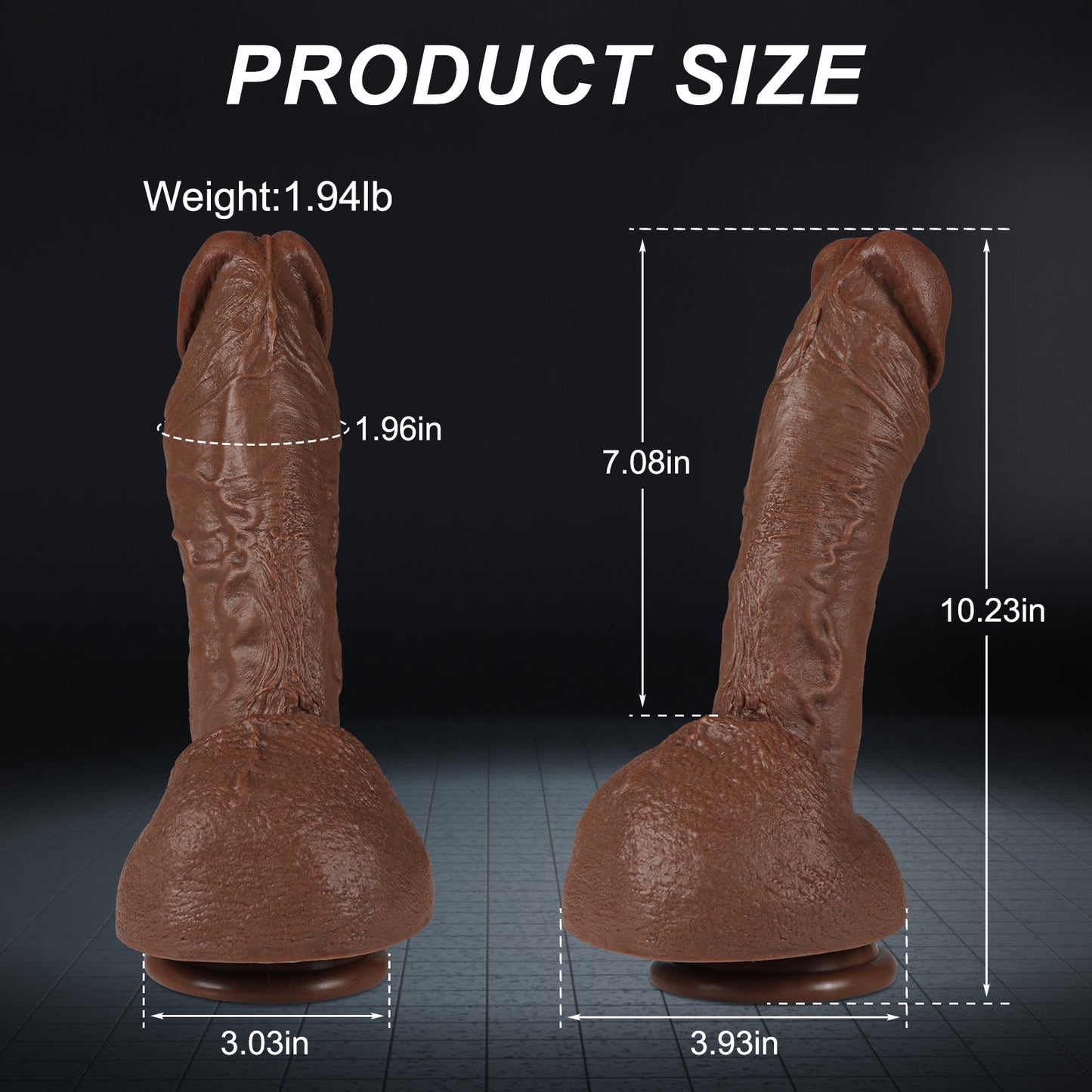 Deluxe Lifesize Vibrator Dildo - Flexible, Waterproof, Realistic Sensation | Sex Toys & Lingerie