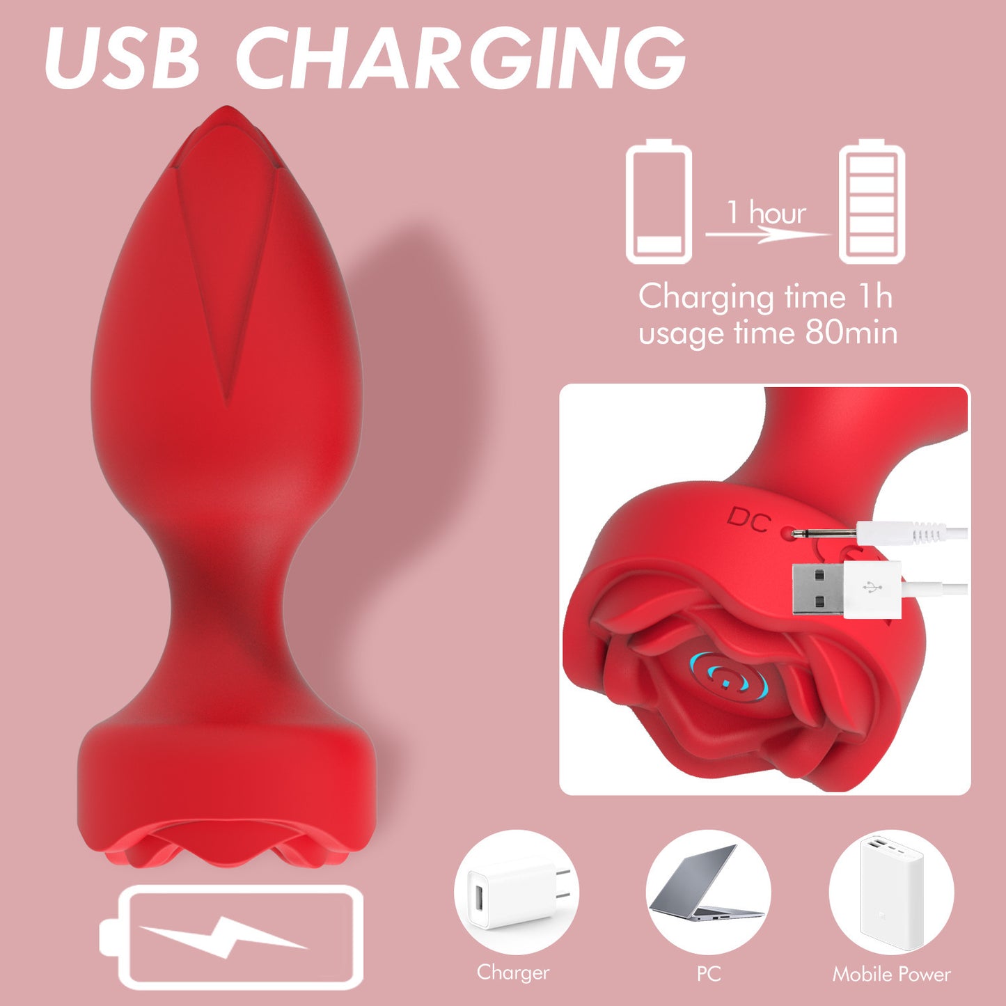 Women's 10-Frequency APP Remote Control Vibration Toy – Black and Red