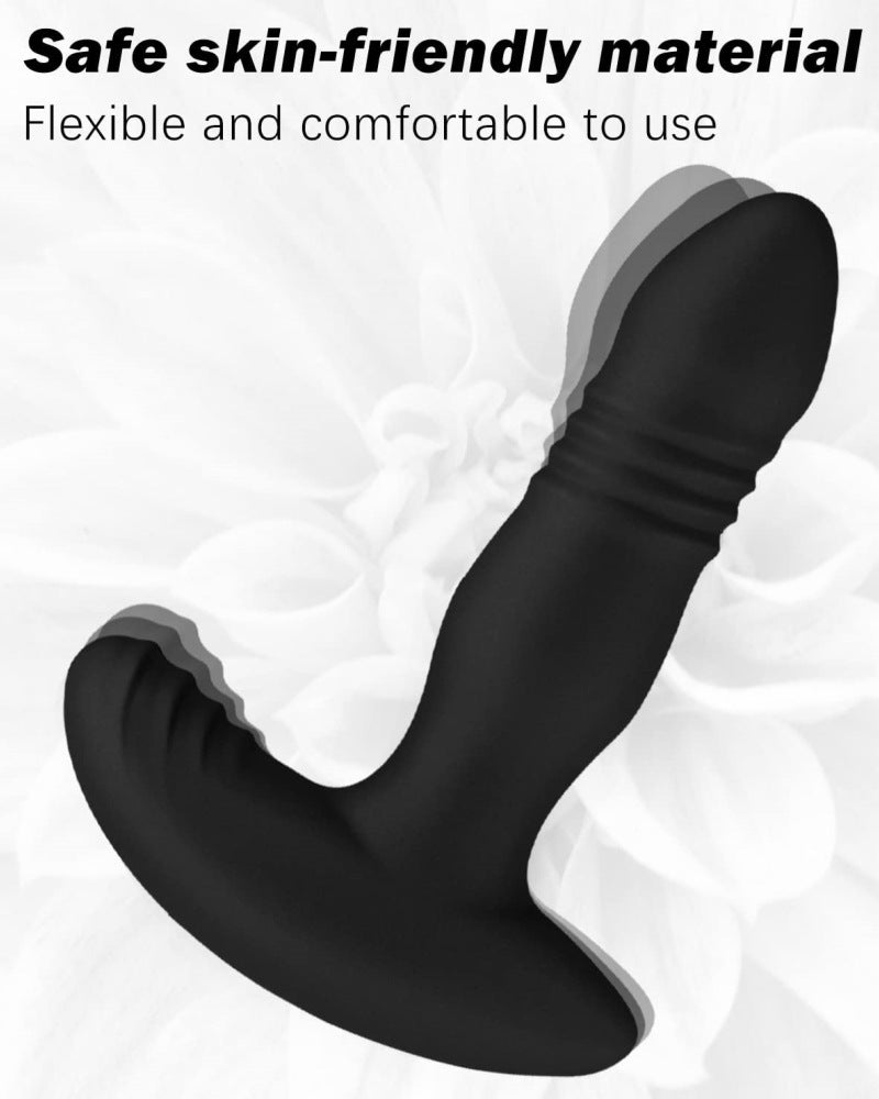 Retractable Vibrating Butt Plug – Silicone Prostate Massager for Men and Women