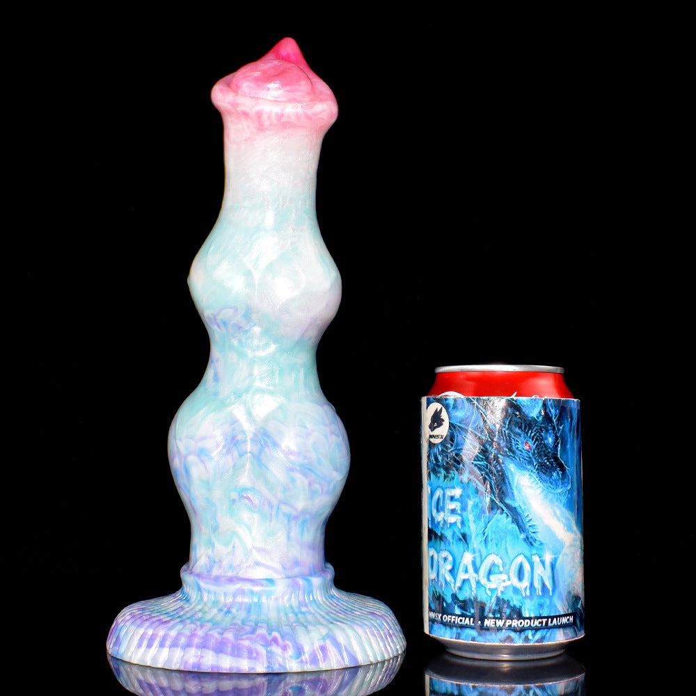 Ice Dragon Horse Cock Dildo - Liquid Silicone, Realistic Fantasy Design