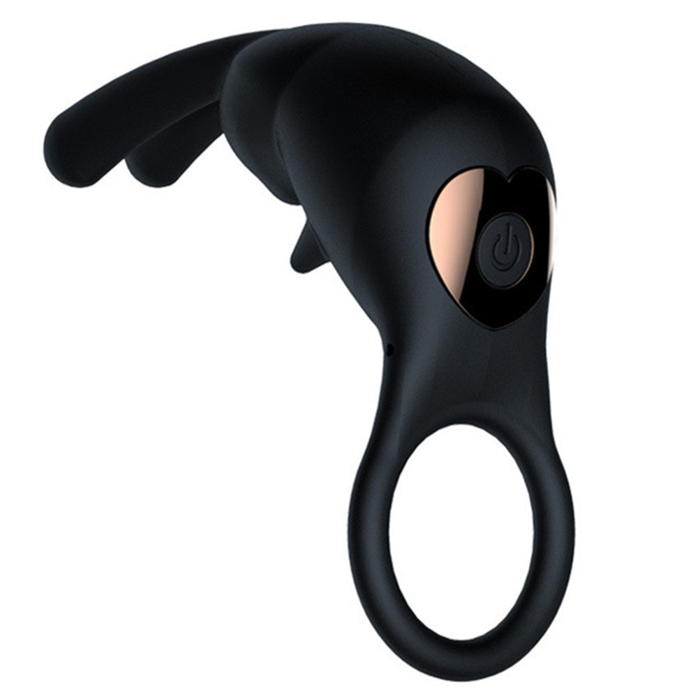 Men's Delay Lock Stem Ring – Electric Silicone Toy for Clitoral Excitement and Stimulation