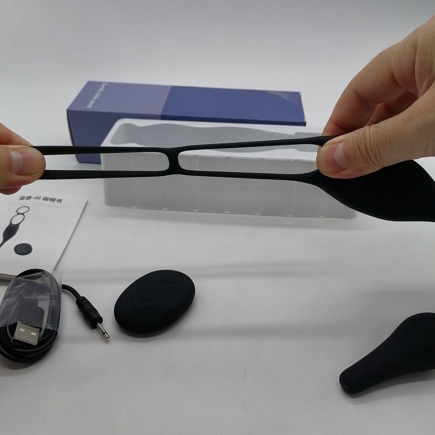 Wearable Prostate Massager with Remote Control – Double Stimulation, Vibration, and Horseshoe Ring Design