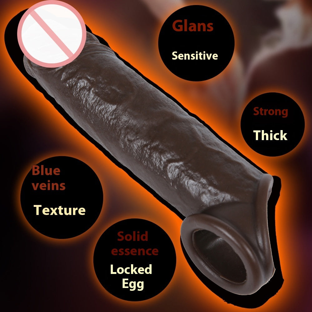 Ultra-Elastic Liquid Silicone Penis Sleeve – Reusable Condom Enhancer for Couples