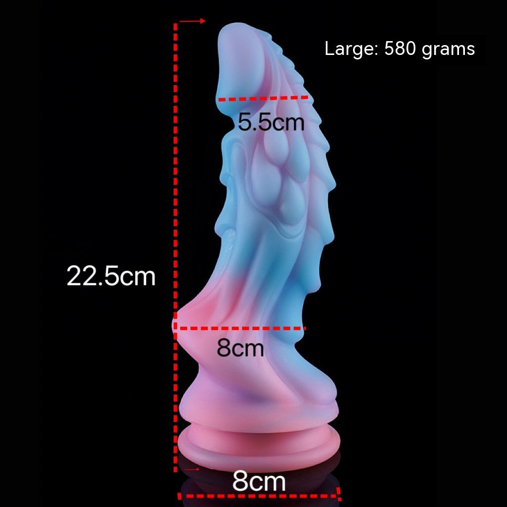 Colorful Glow Kirin Silicone Dildo – Simulated Posterior Occlusion in Various Sizes