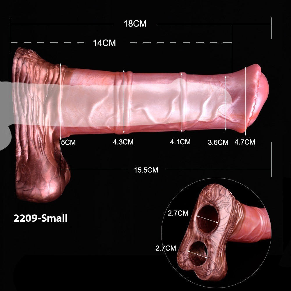 Colorful Silicone Chastity Cage with Scrotum Ring – Male Restriction & Control Set
