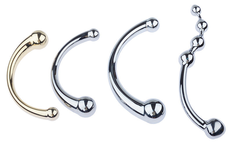 4-Piece Metal Pull Bead Anal Plug – Silver & Gold Options