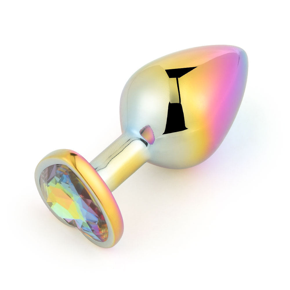 Colorful Heart-Shaped Metal Butt Plug Set – Sexy Aluminum Alloy Toys