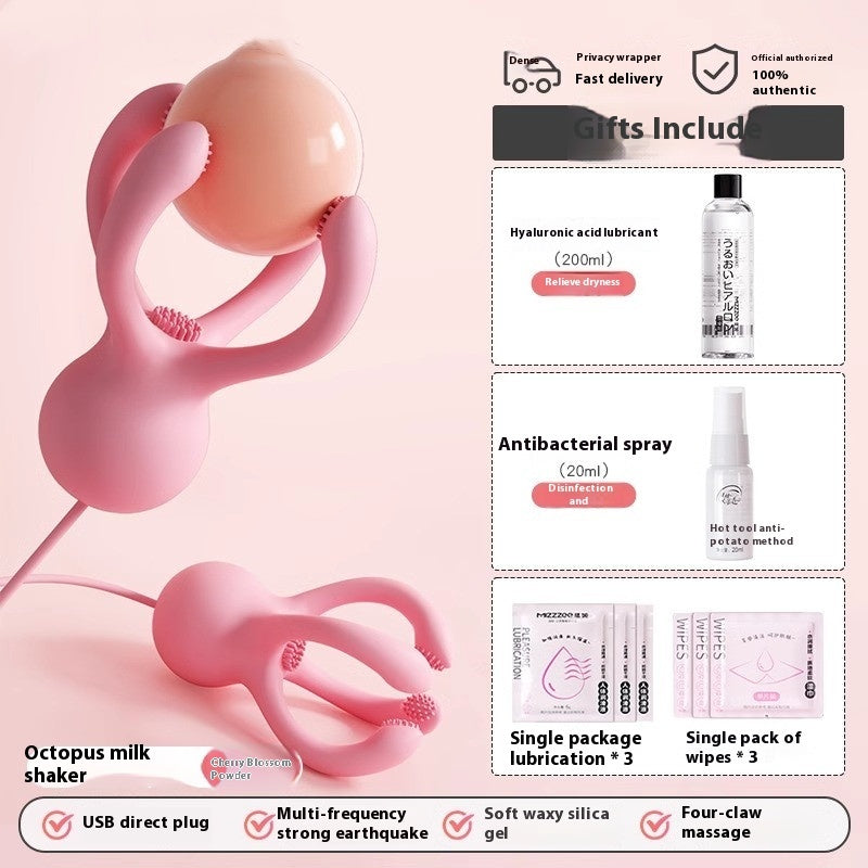 Couples Pleasure and Punishment Kit – Octopus Nipple Clamps and Vibrator Set