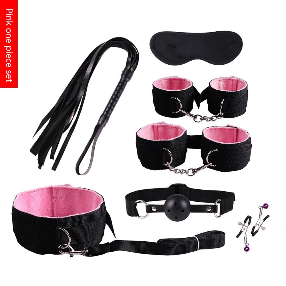 Plush Bondage Nylon Leather Suit Set | Ultimate 11-Piece BDSM Kit