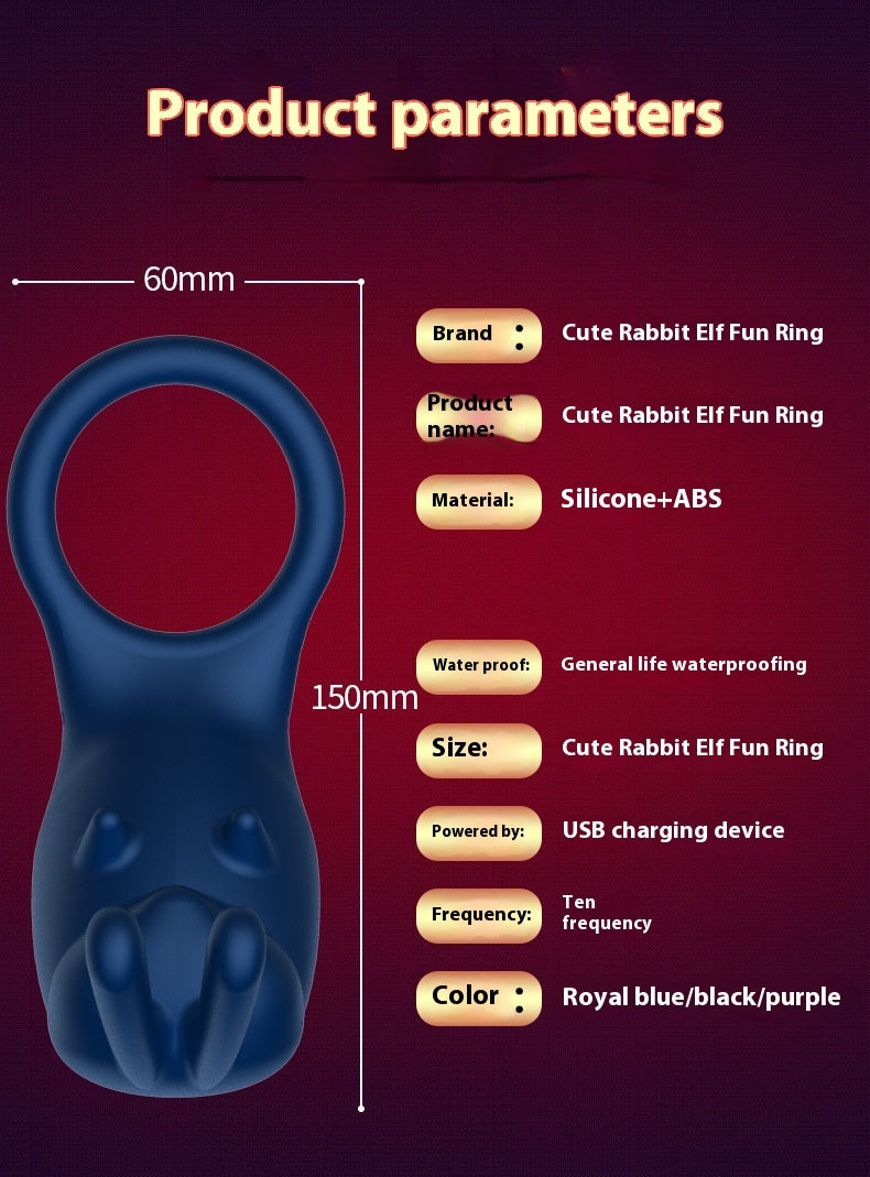 Men's Delay Lock Stem Ring – Electric Silicone Toy for Clitoral Excitement and Stimulation