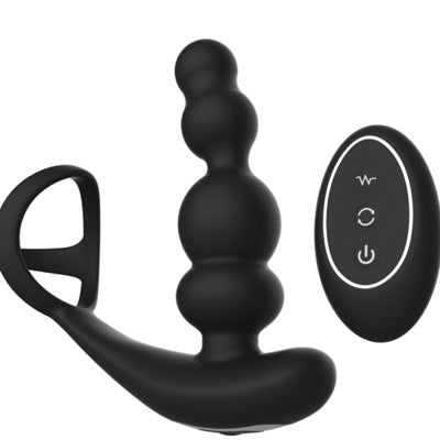 Remote Control Silicone Prostate Massager – Black & Lavender Purple