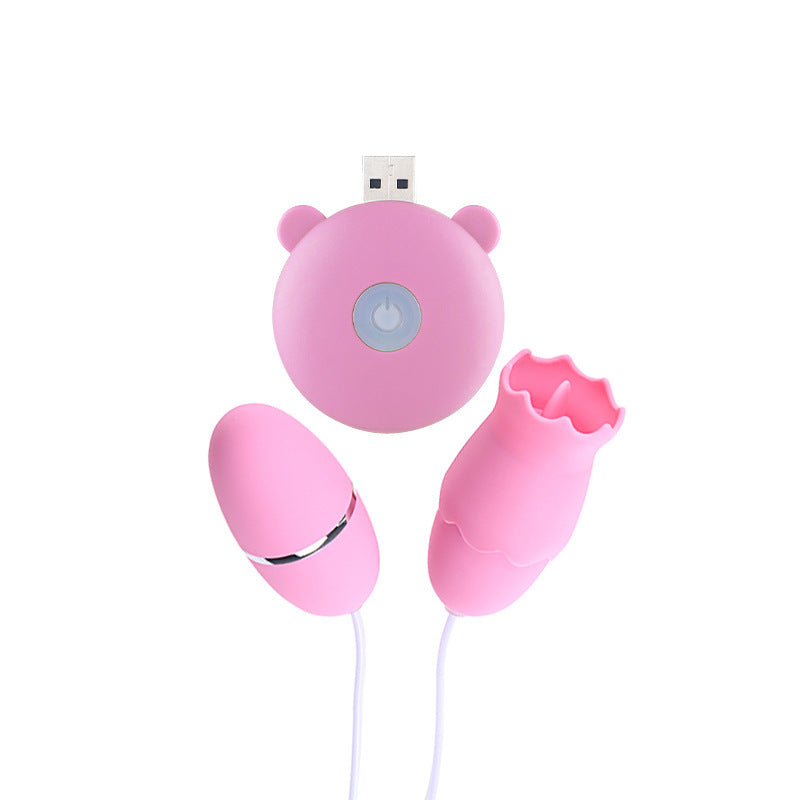 Women's Vibrating Masturbation Egg – Electric Tongue-Licking Pleasure in Pink and Purple