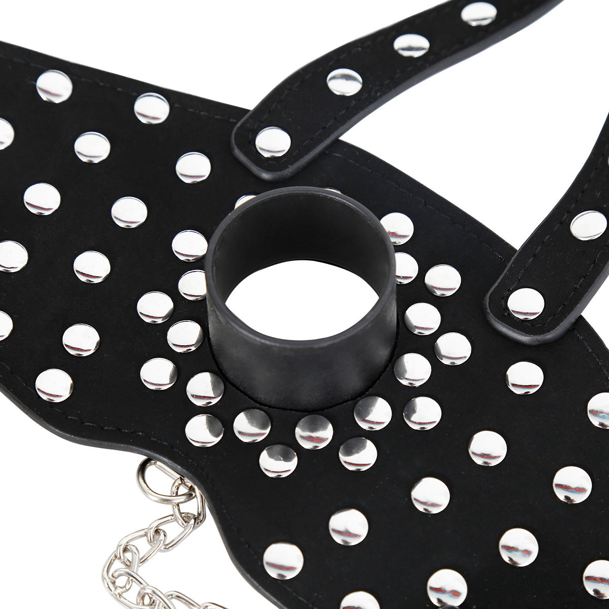 Flirting Bondage Ball Gag | Horse Harness Mouth Restraint - Black & Red