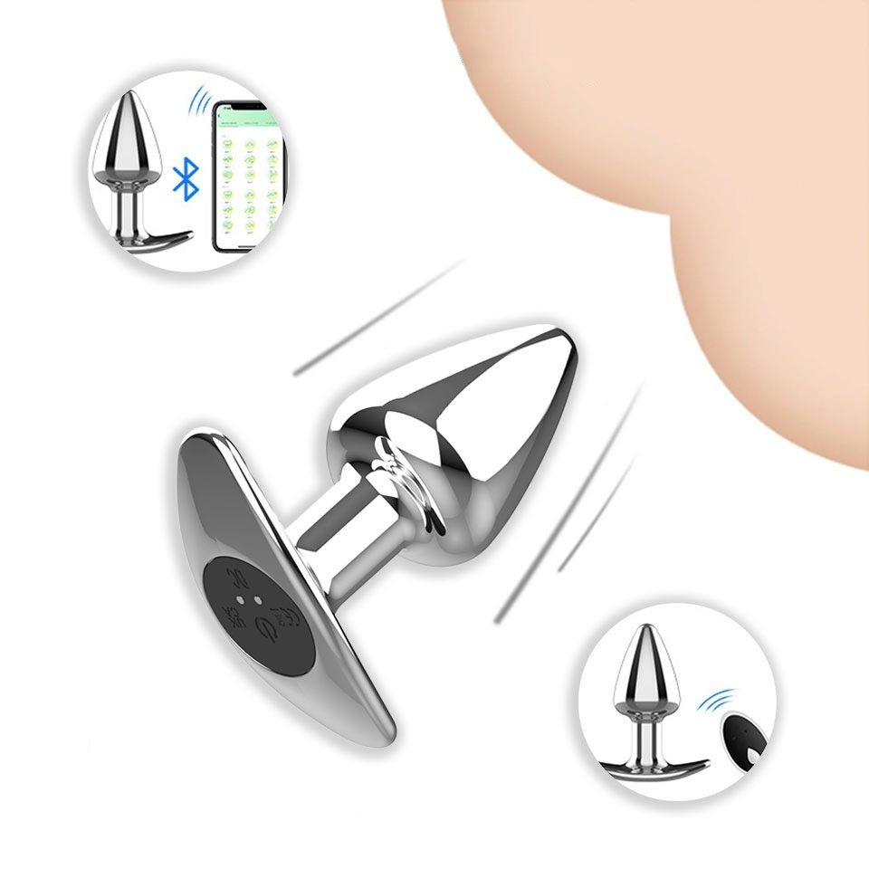Metal Butt Plug Vibrator – Electric Aluminum Anal Plug with Remote Control