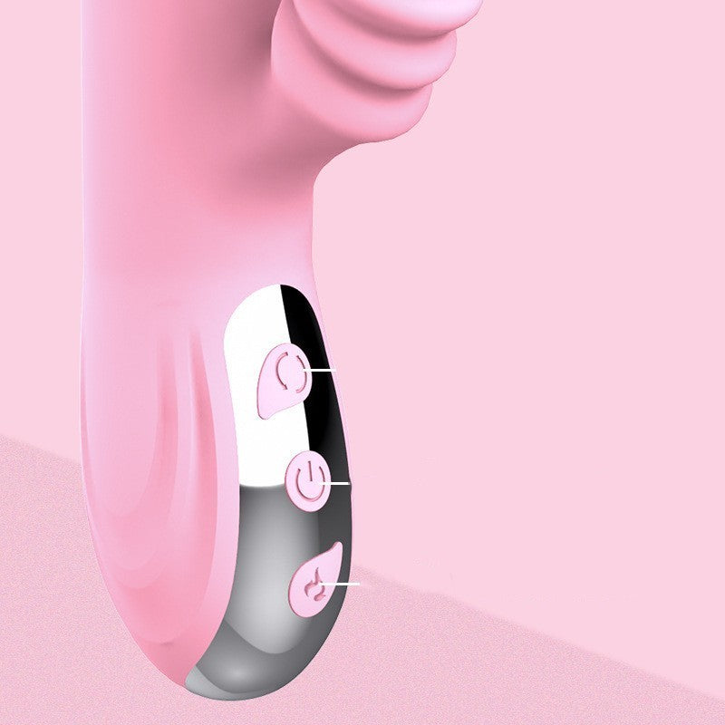 عصا تدليك تلسكوبية مزدوجة الرأس للنساء مع خاصية التأرجح والاهتزاز