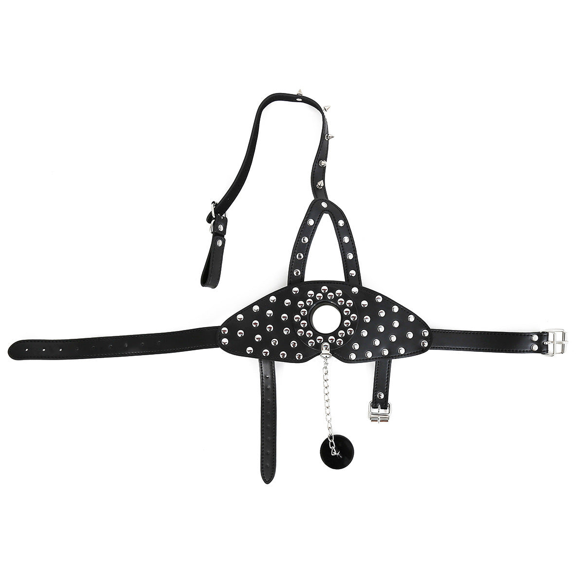 Flirting Bondage Ball Gag | Horse Harness Mouth Restraint - Black & Red