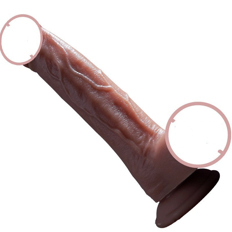 Liquid Silicone Telescopic Masturbation Device with Remote Control – Flesh Color
