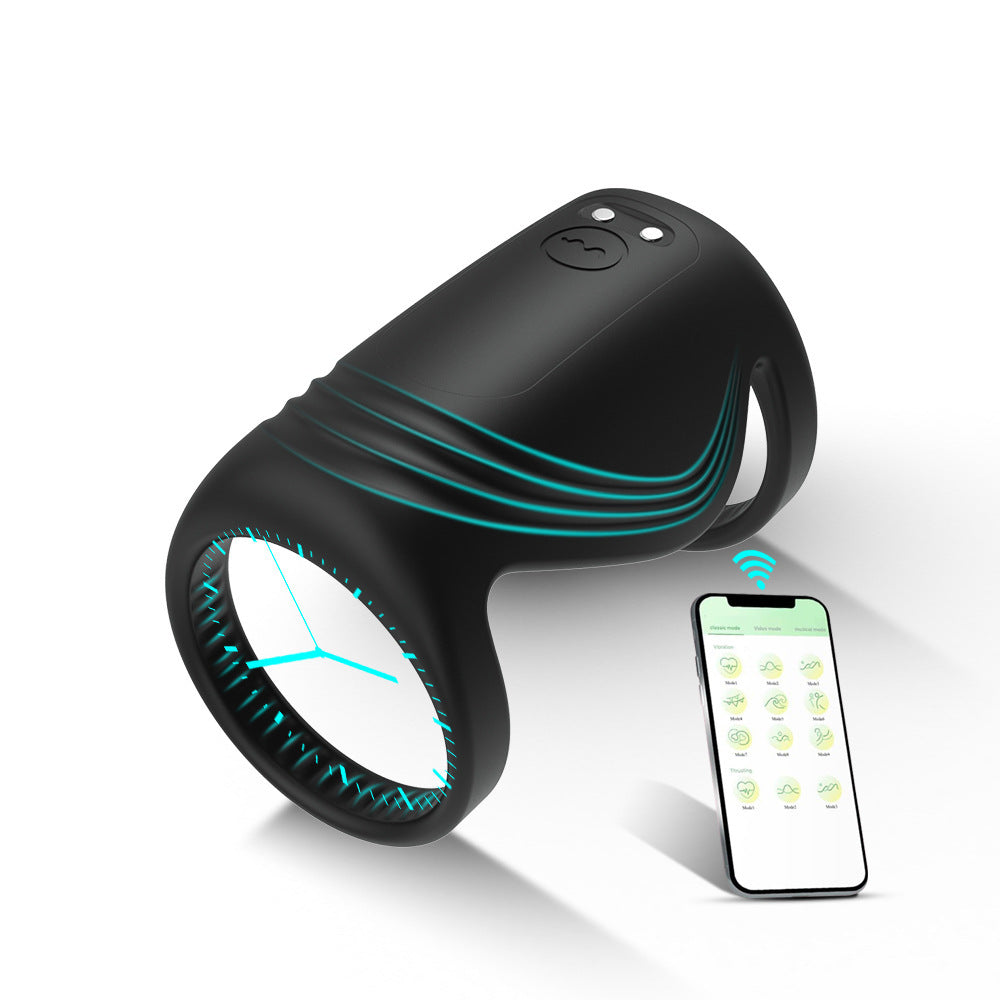 APP Wireless Remote Control Vibration Delay Horseshoe Ring – Silicone Sperm Locking Ring