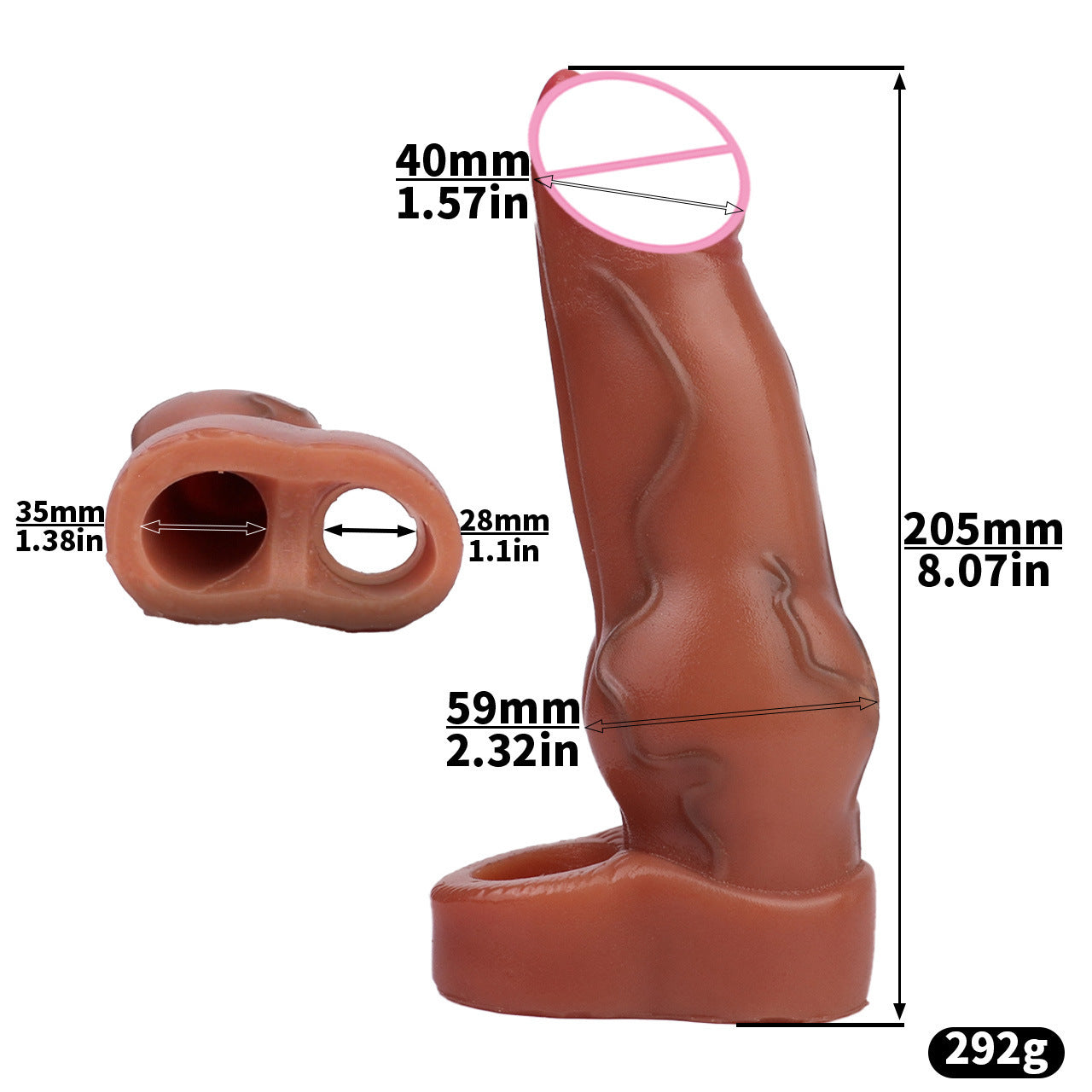 Silicone Single Ring Bead Set - Multiple Variations with Ejaculation and Head Opening Options