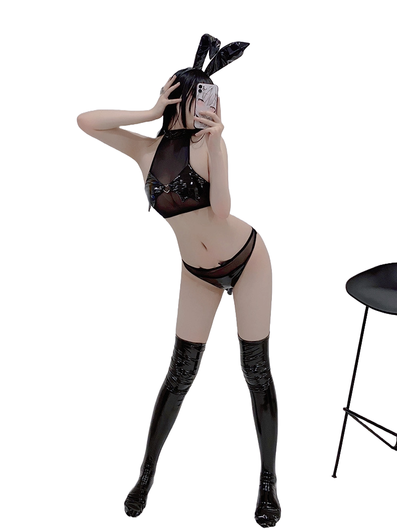 Underwear Split Passion Lacquer Leather Gloss Tights