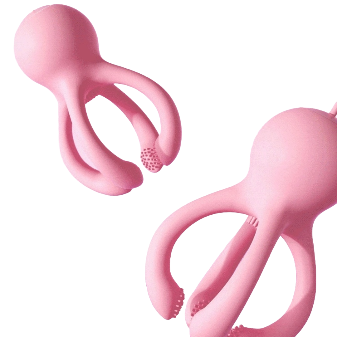 Couples Pleasure and Punishment Kit – Octopus Nipple Clamps and Vibrator Set