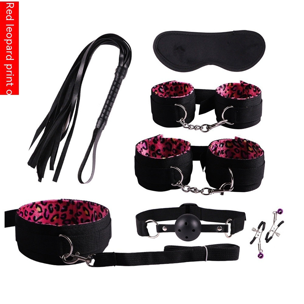 Plush Bondage Nylon Leather Suit Set | Ultimate 11-Piece BDSM Kit