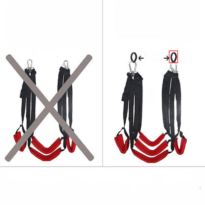 Upgrade Ceiling Sex Swing – Eco-Friendly Webbing & Sponge for Ultimate Pleasure