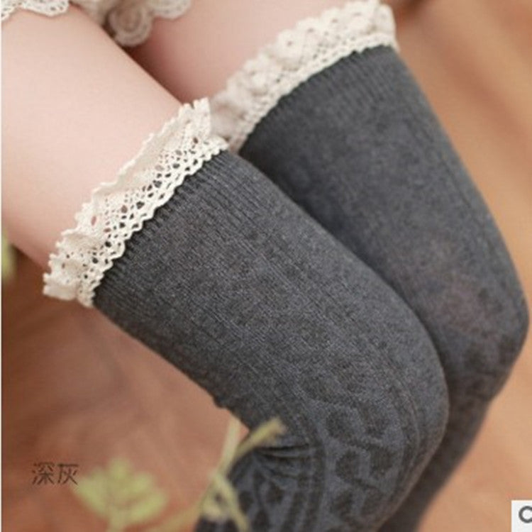 Lace Over Knee Socks - High Stockings for Women | Preppy Japanese Style Tights