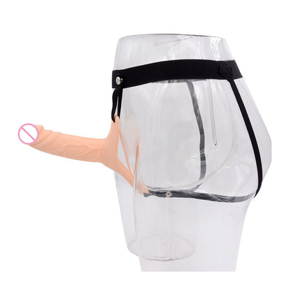 Men's Silicone Wearable Alternative - Adjustable Erotic Pants with Hollow Dildo, Multiple Sizes