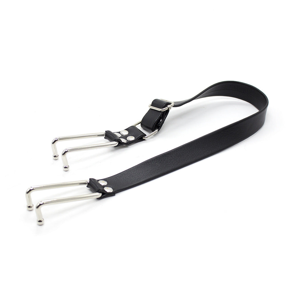 Adjustable Leather Mouth Hook – Forced Opening Training Play Prop