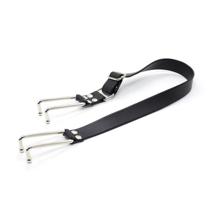 Adjustable Leather Mouth Hook – Forced Opening Training Play Prop