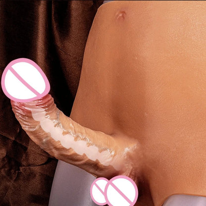 Unisex Wearable Simulation Fake Penis - Liquid Silicone, Multiple Sizes, Skin Color