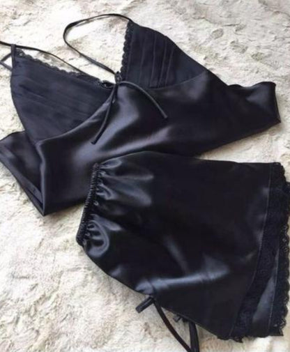 Elegant Sling Skirt Vest – Imitation Silk Spandex in Multiple Colors