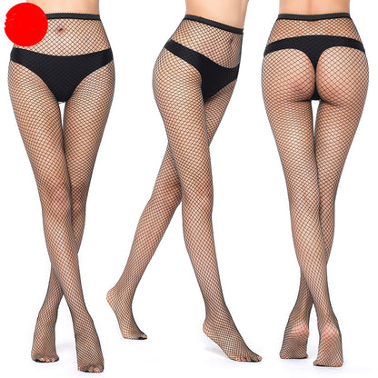 High Elastic Black Fishnet Silk Stockings - Thin and Stylish in Three Mesh Sizes