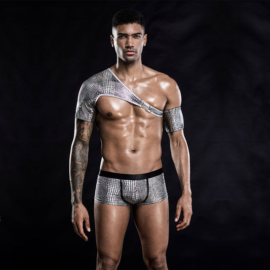 Men's Sexy Underwear Outfit - European and American Style for Nightclub and Bar Shows