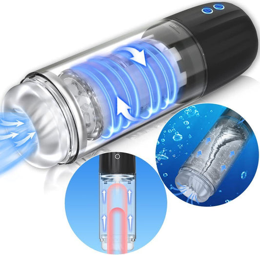 Automatic Electric Rotating Telescopic Male Stimulation Bottle – 7 Frequency Suction & Waterproof Design