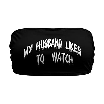 BITE ME Women's Sexy Crop Top Sleeveless Stretchy Solid Strapless Tube Top