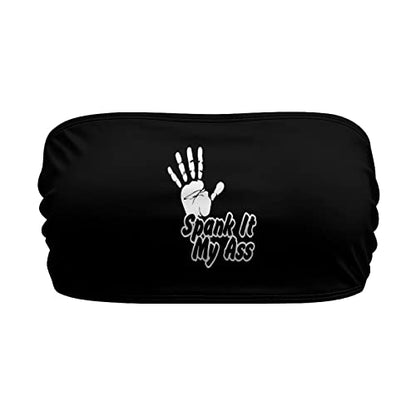 BITE ME Women's Sexy Crop Top Sleeveless Stretchy Solid Strapless Tube Top