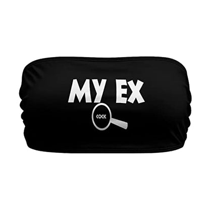 BITE ME Women's Sexy Crop Top Sleeveless Stretchy Solid Strapless Tube Top