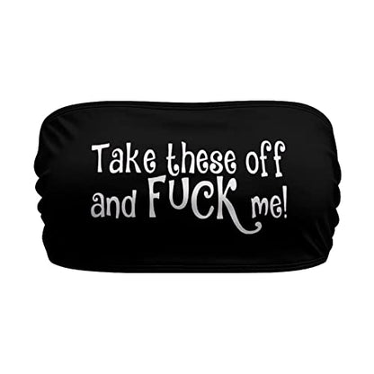 BITE ME Women's Sexy Crop Top Sleeveless Stretchy Solid Strapless Tube Top