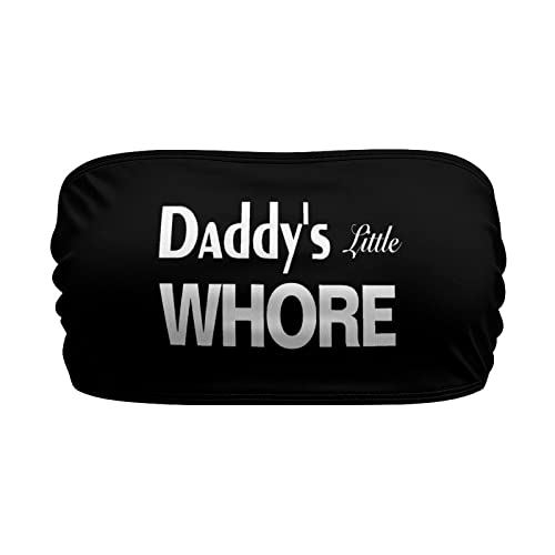 BITE ME Women's Sexy Crop Top Sleeveless Stretchy Solid Strapless Tube Top