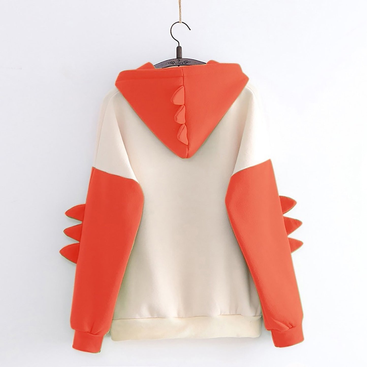 Cartoon Dinosaur Contrast Color Sweater - Korean University Style Pullover for Women