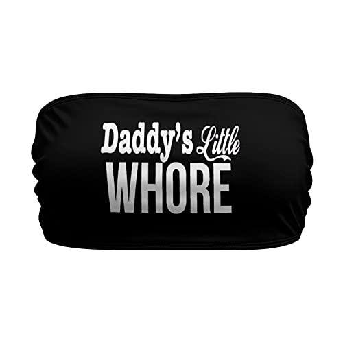 BITE ME Women's Sexy Crop Top Sleeveless Stretchy Solid Strapless Tube Top