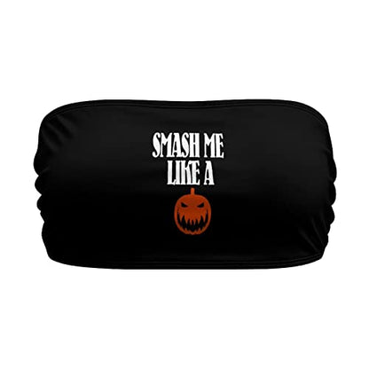 BITE ME Women's Sexy Crop Top Sleeveless Stretchy Solid Strapless Tube Top