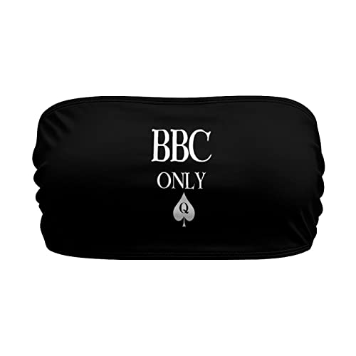 BITE ME Women's Sexy Crop Top Sleeveless Stretchy Solid Strapless Tube Top