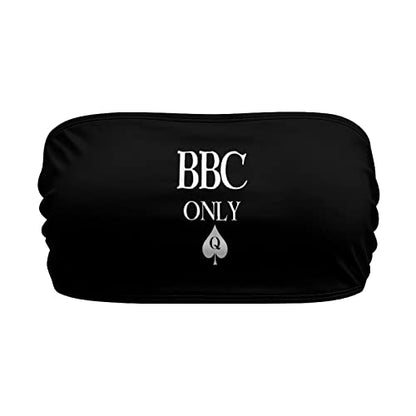 BITE ME Women's Sexy Crop Top Sleeveless Stretchy Solid Strapless Tube Top