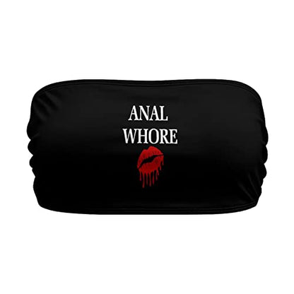 BITE ME Women's Sexy Crop Top Sleeveless Stretchy Solid Strapless Tube Top